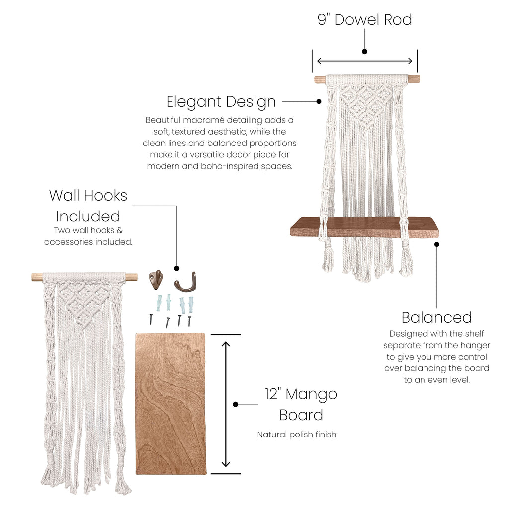 Macrame Wall Shelf