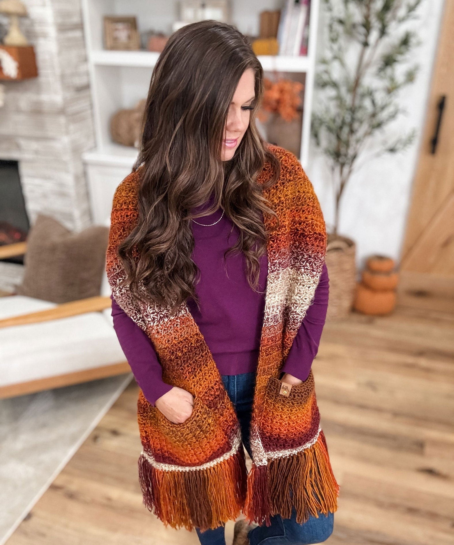 Chunky Suzette Pocket Shawl