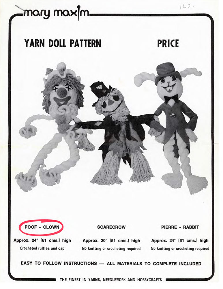 Clown Yarn Doll Pattern