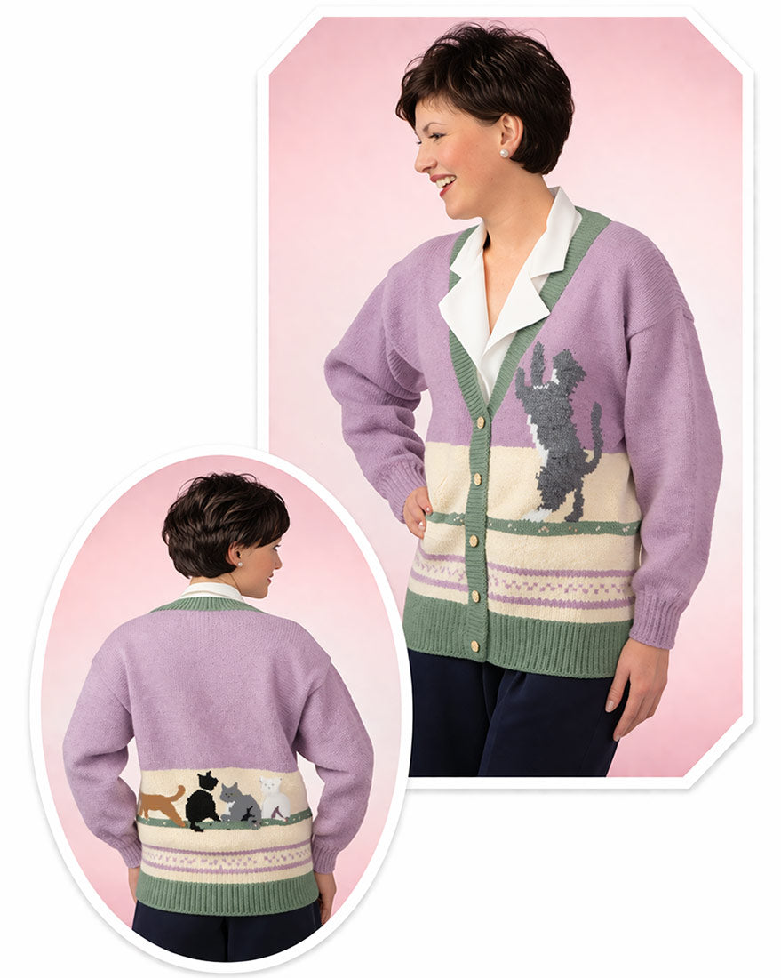 Feline and Friends Cardigan Pattern