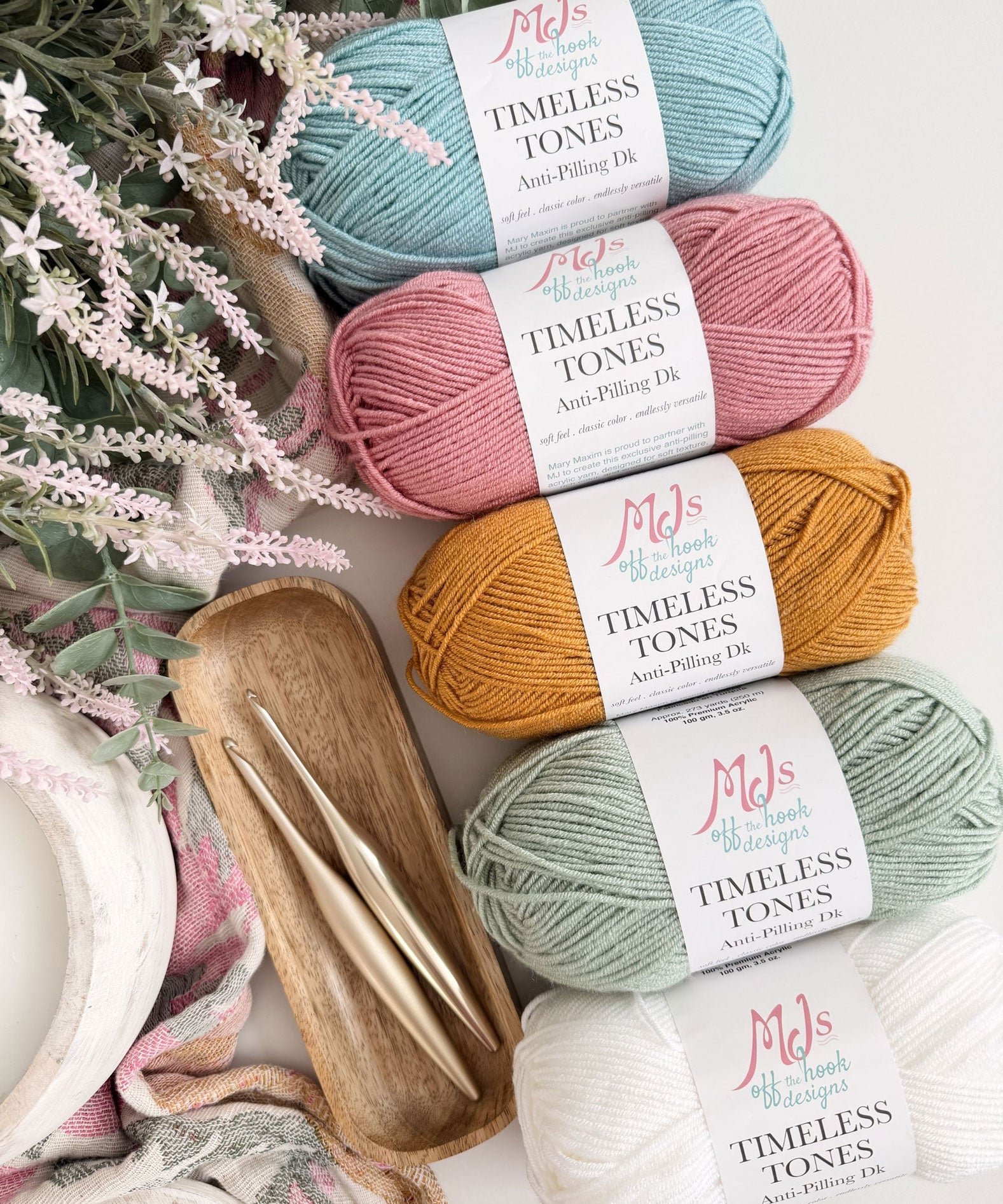 MJ's Off The Hook Designs Timeless Tones Anti-Pilling DK Yarn