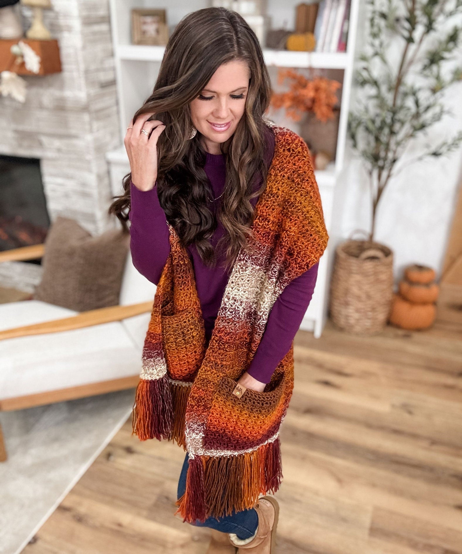 Chunky Suzette Pocket Shawl