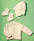 Baby Sweater Hat & Booties Pattern