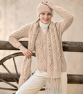 Aran Scarf and Hat Pattern