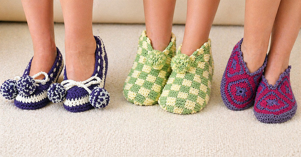Checkered Slippers Pattern