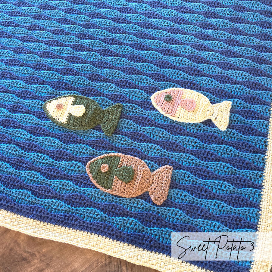 Duck Duck Fish Nursery Crochet Blanket