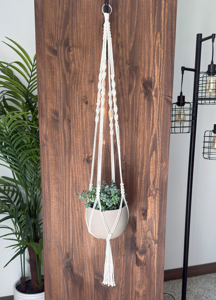 Staggered Spiral Macrame Long Plant Holder