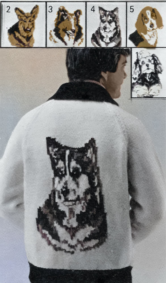 Dog Head Cardigan Pattern