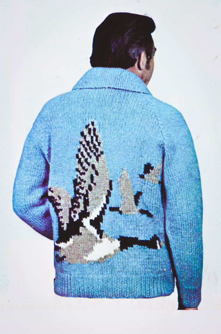 Men's or Ladies' Goose Cardigan Pattern