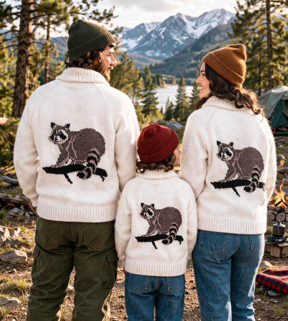 Children's Raccoon Cardigan Pattern