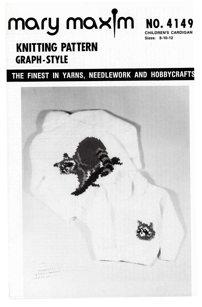 Children's Raccoon Cardigan Pattern