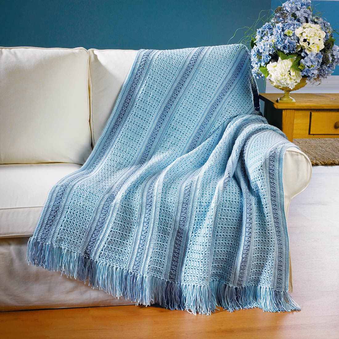 Ribbons and Lace Throw Pattern