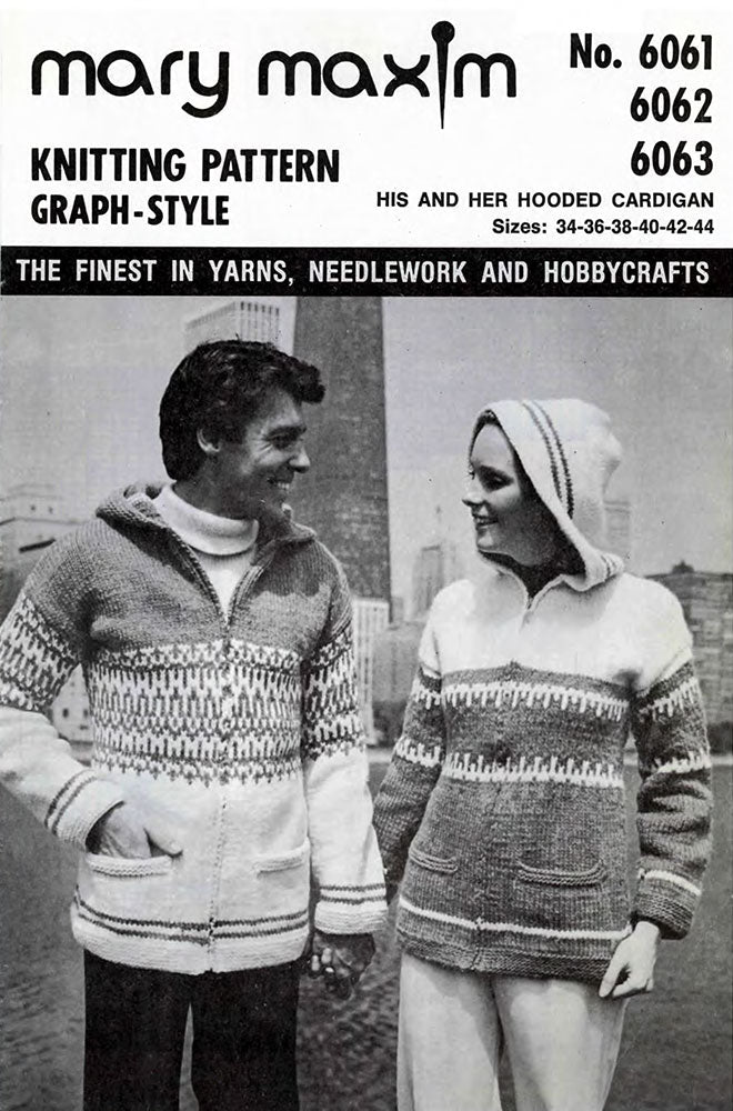 His and Her Hooded Cardigan Pattern