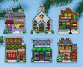 Village 14 Ct. Plastic Canvas Ornaments