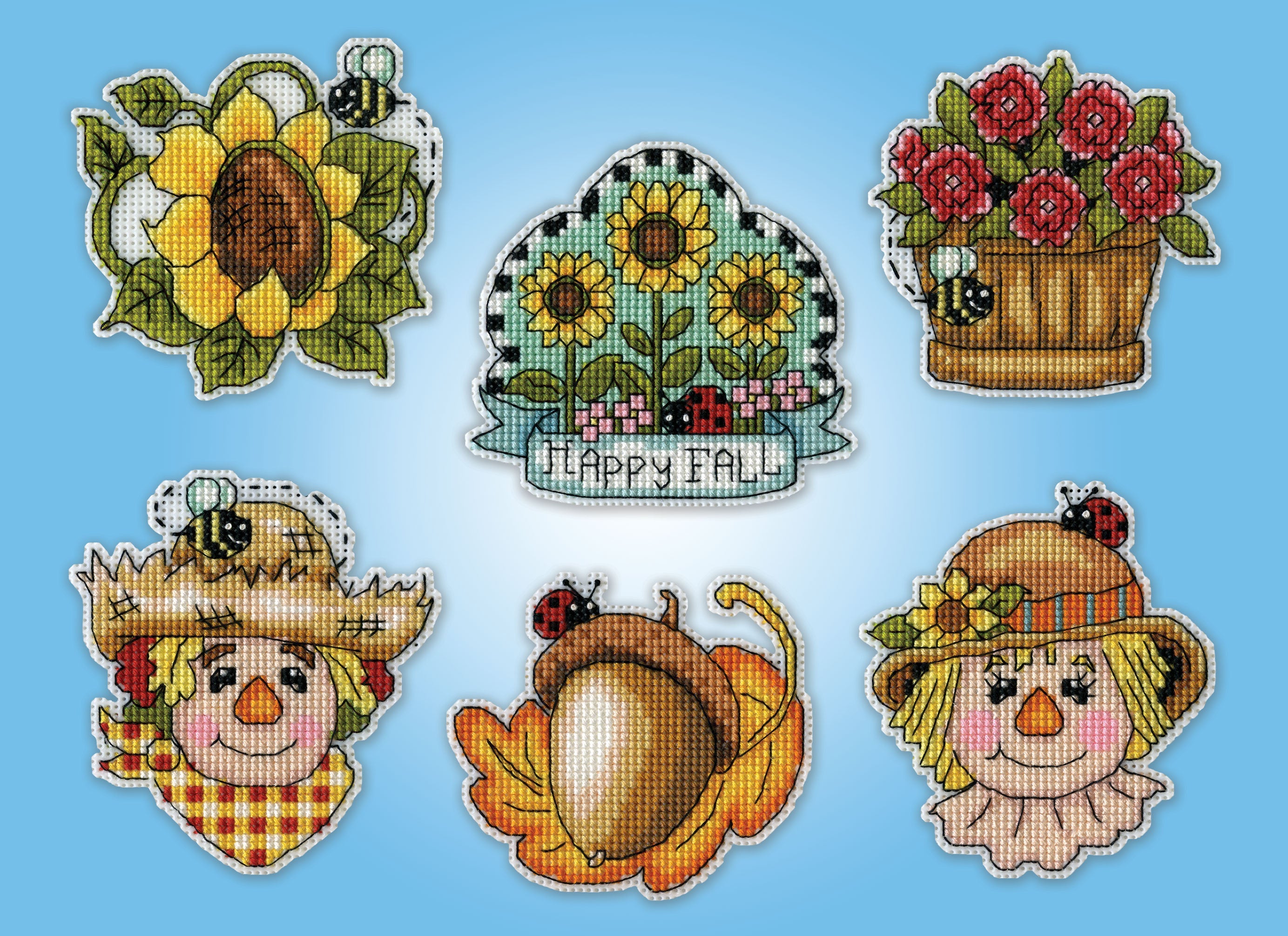 Happy Fall 14 Ct. Plastic Canvas Ornaments