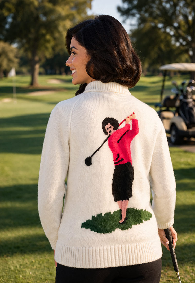 Men's or Ladies' Knitted Golf Cardigan Pattern