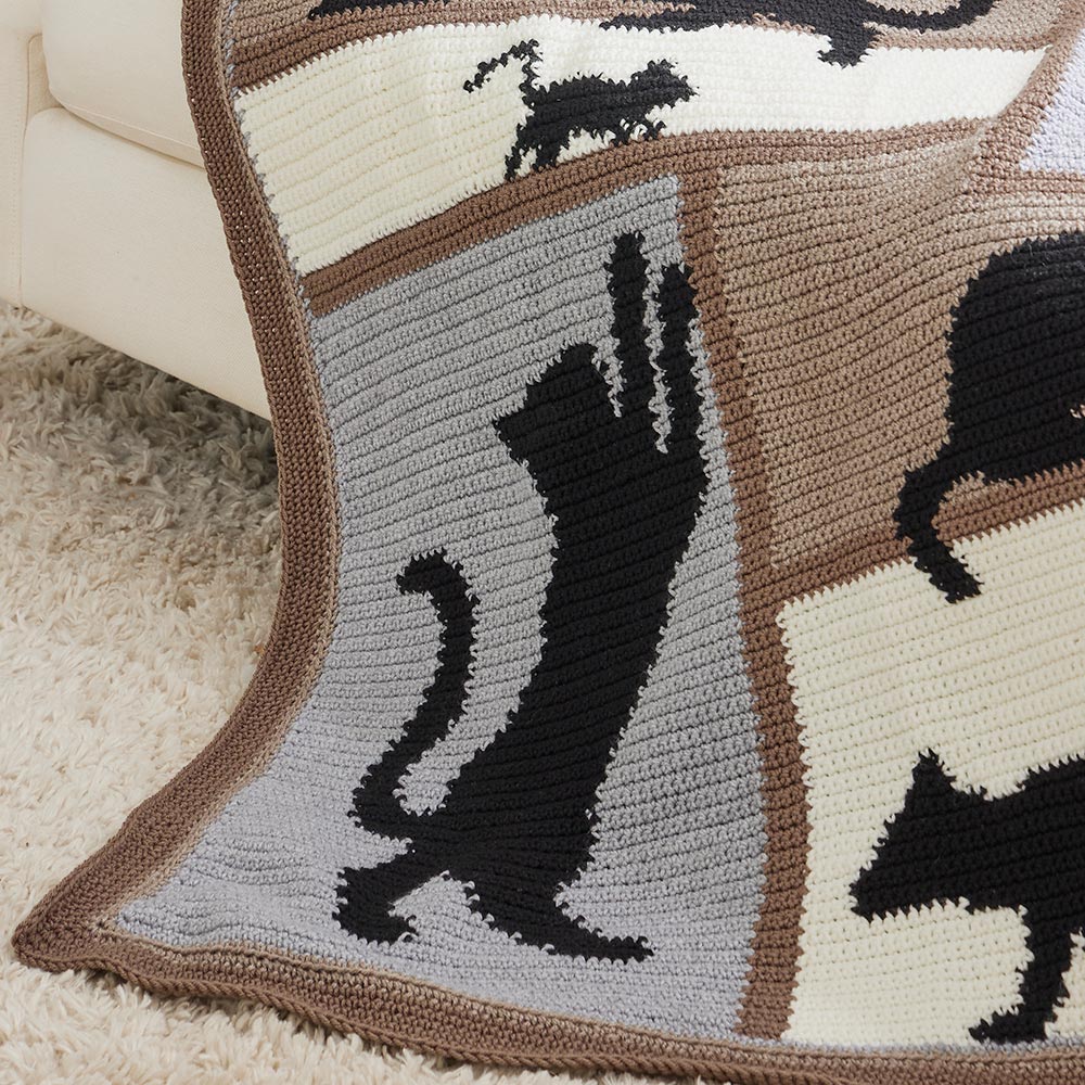 Cat Silhouettes Afghan