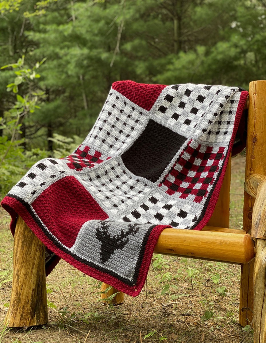Rustic Plaid Sampler Afghan Pattern