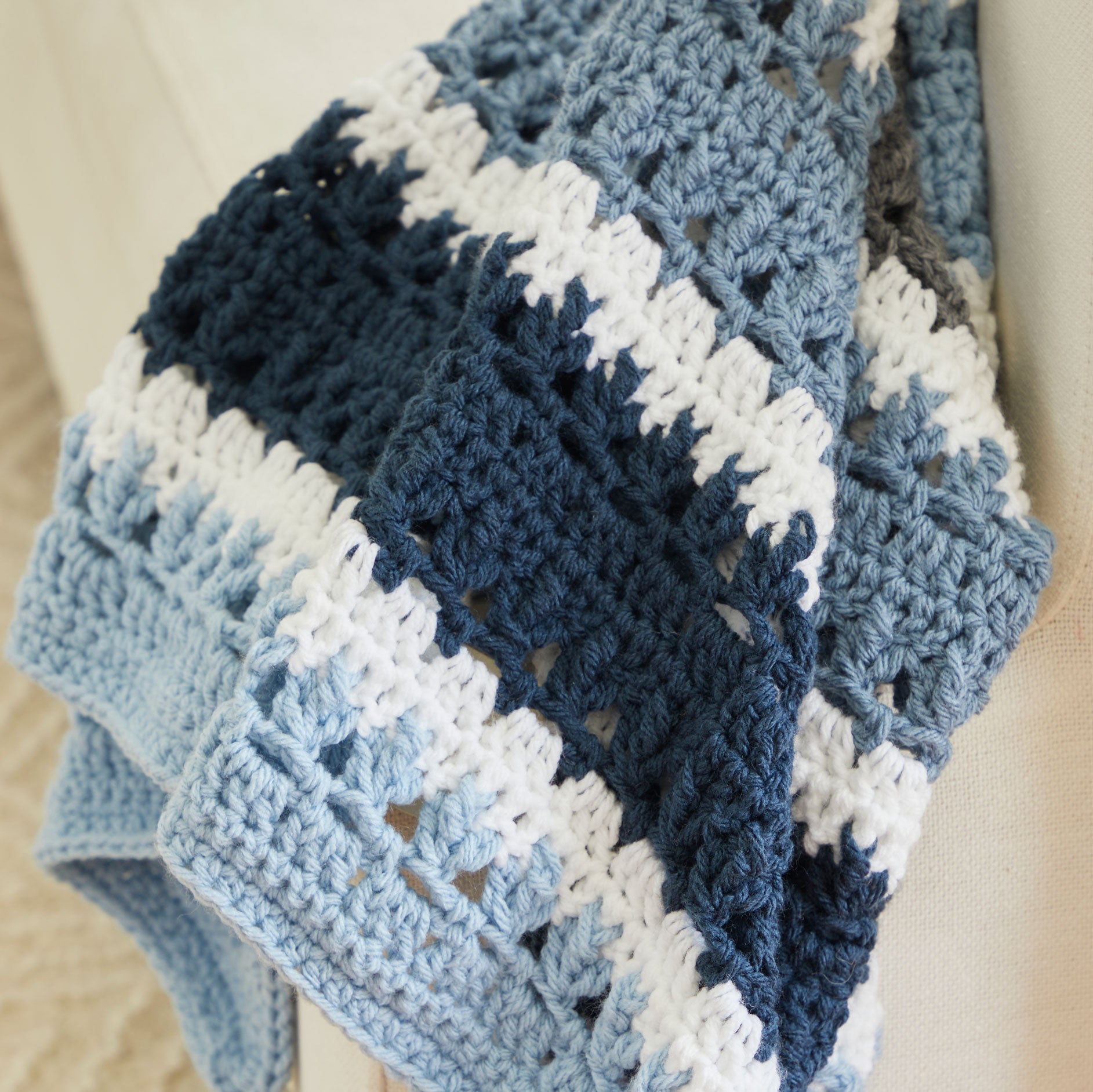 Stripe Upon Stripe Crochet Afghan