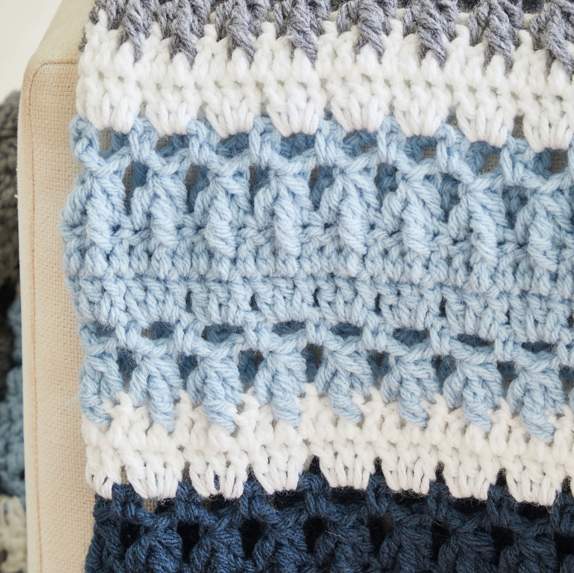 Stripe Upon Stripe Crochet Afghan