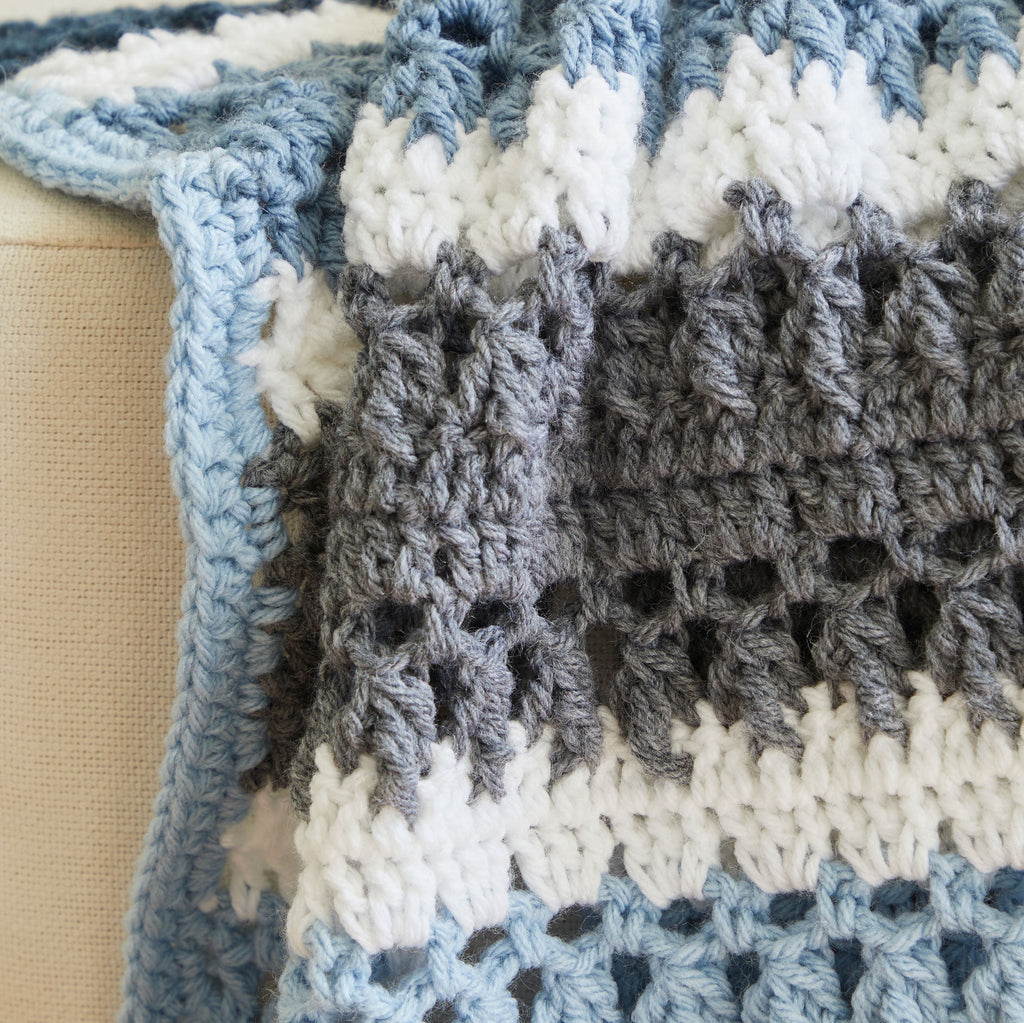 Stripe Upon Stripe Crochet Afghan
