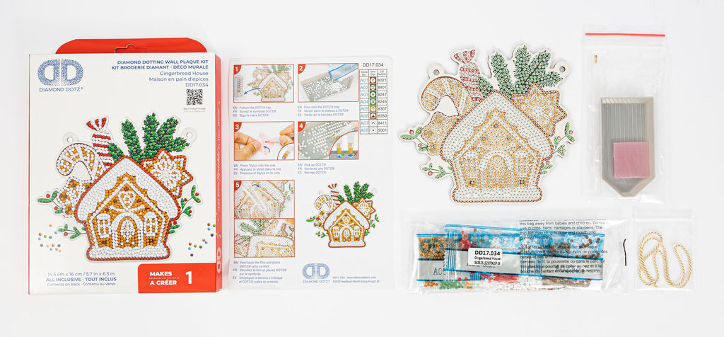 Gingerbread House Wall Plaque Diamond Dotz Kit