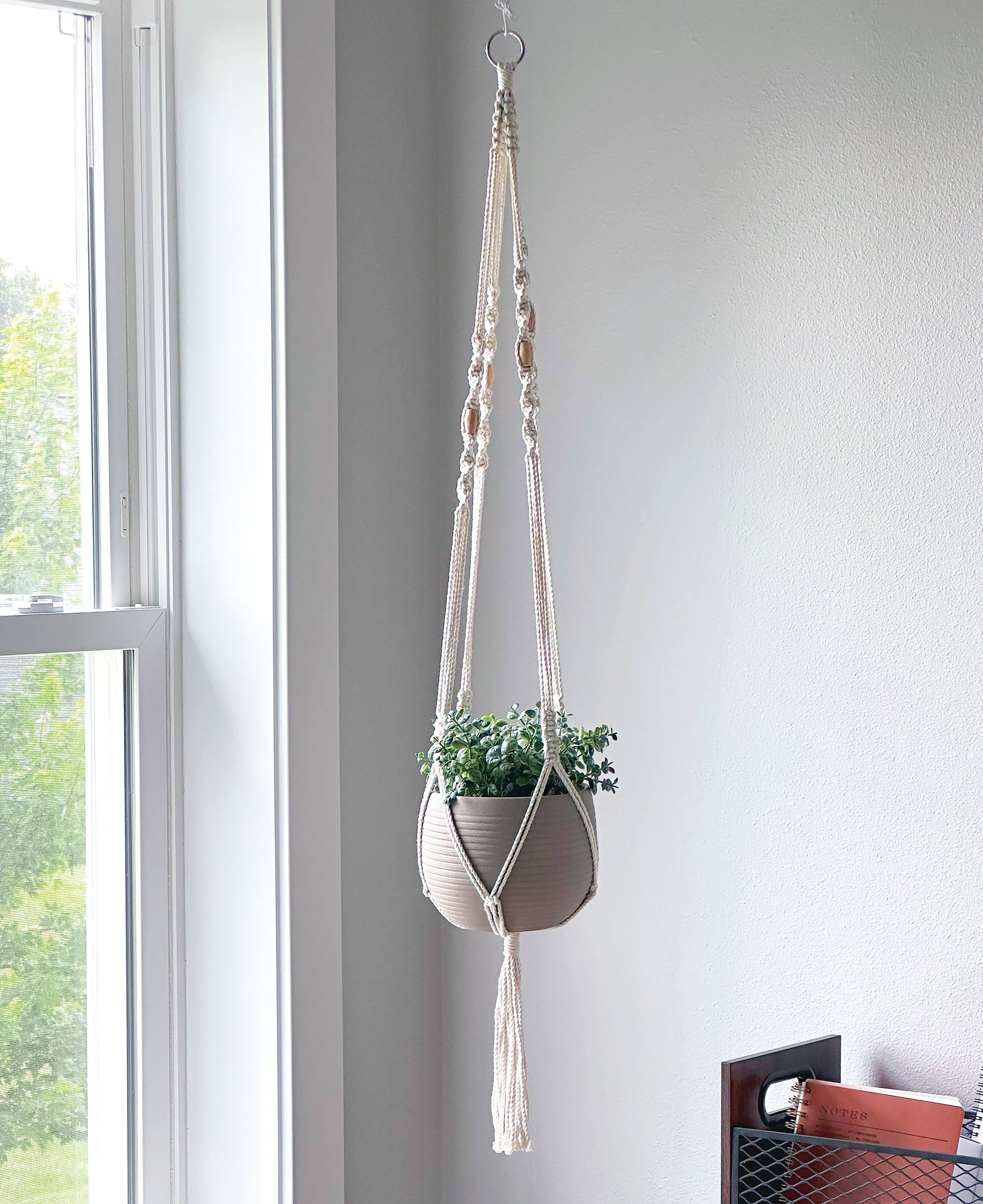 Staggered Spiral Macrame Long Plant Holder