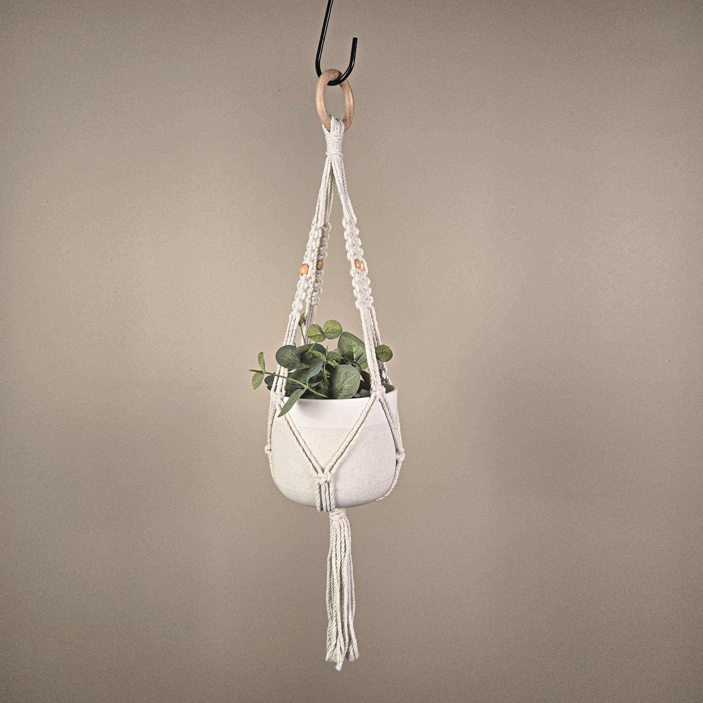 Textured Short Macrame Plant Hanger