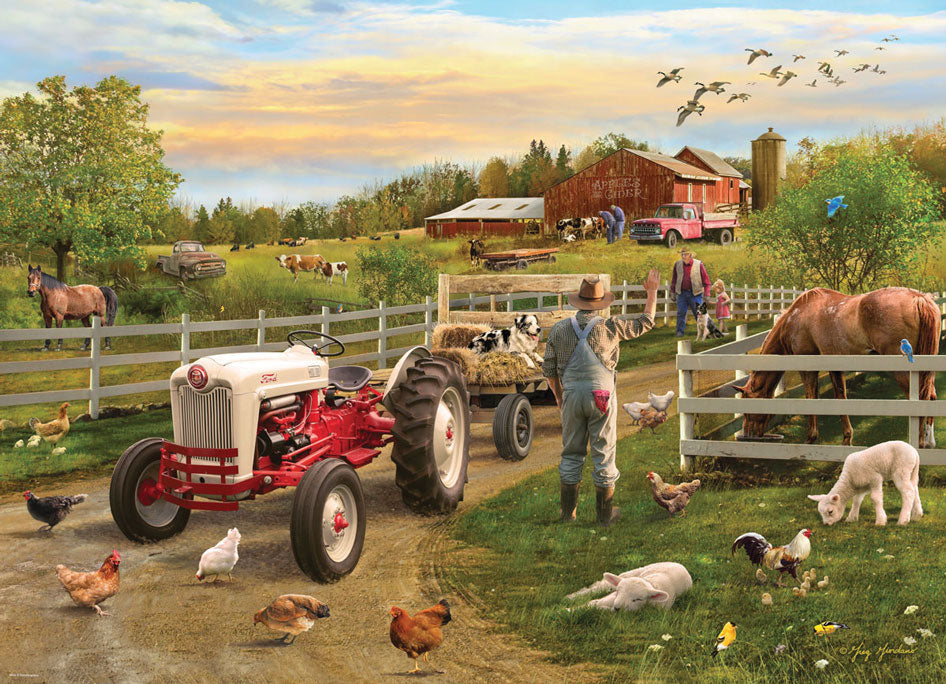 Farmer's Ford Tractor Jigsaw Puzzle