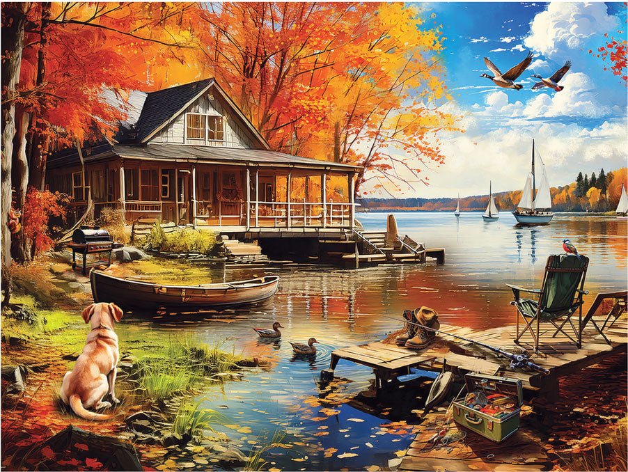 Autumn By The Lake Jigsaw Puzzle