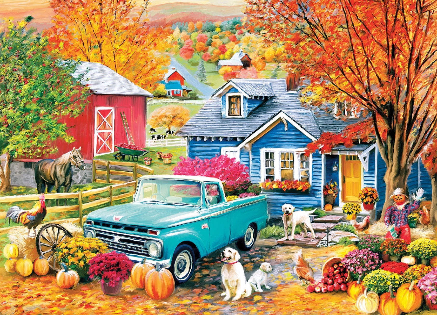 Autumn Hill Cottage Jigsaw Puzzle