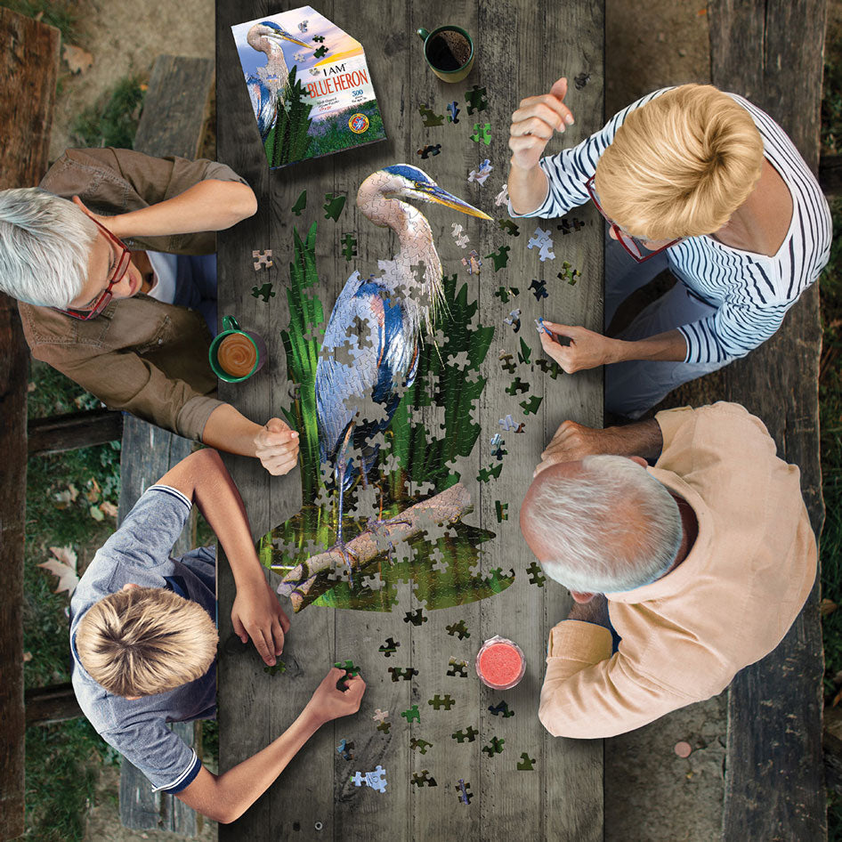 I Am Blue Heron Jigsaw Puzzle