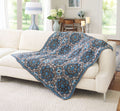 Tri-Colored Persian Tiles Crochet Blanket