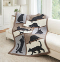 Cat Silhouettes Afghan