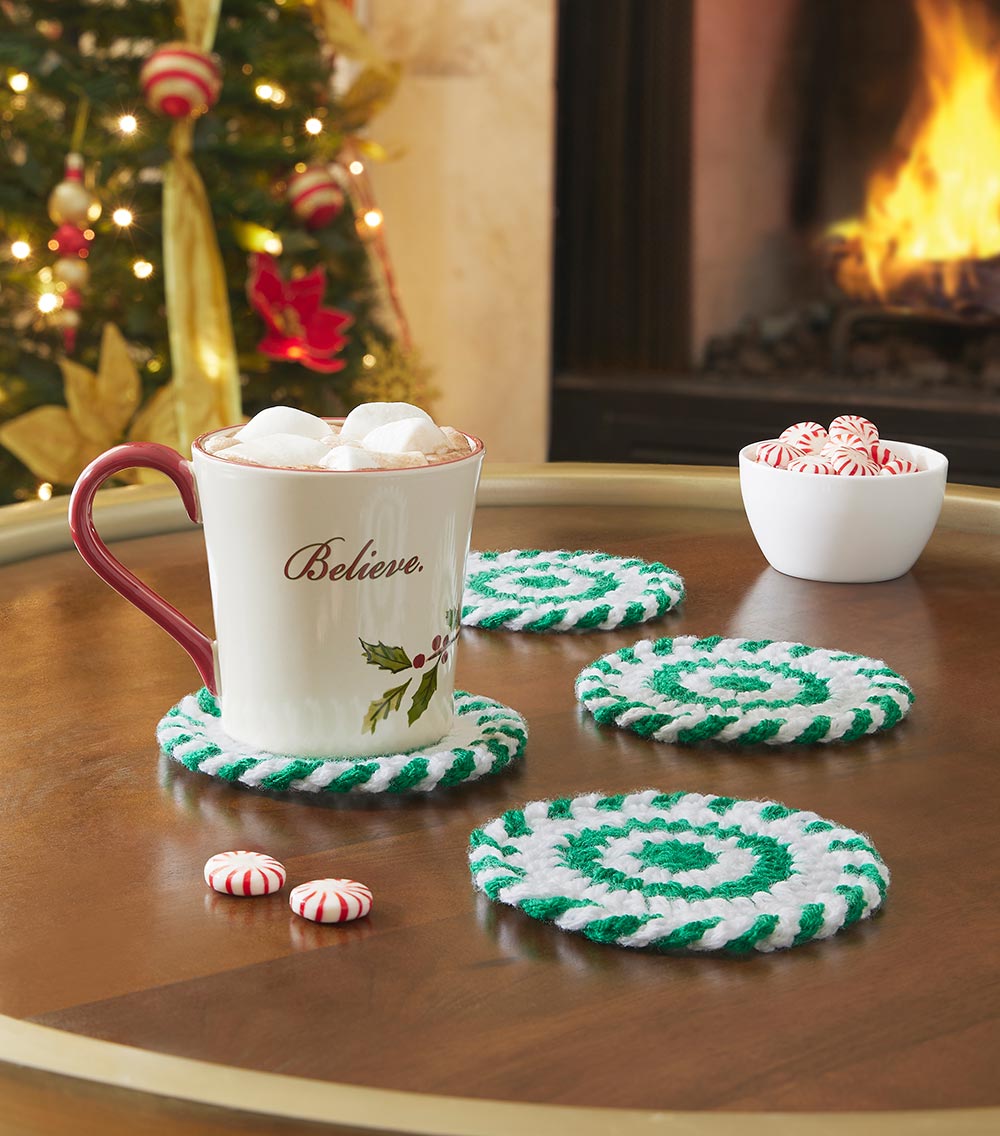 Sweet Mint Coasters Crochet Kit