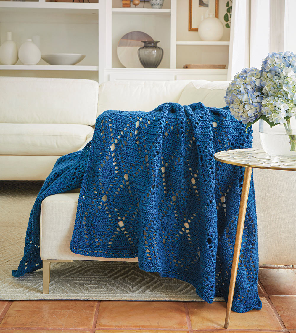 Forever Diamonds Crochet Throw