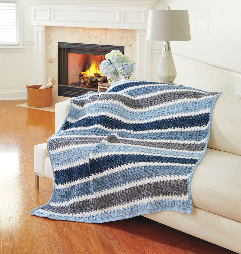 Stripe Upon Stripe Crochet Afghan
