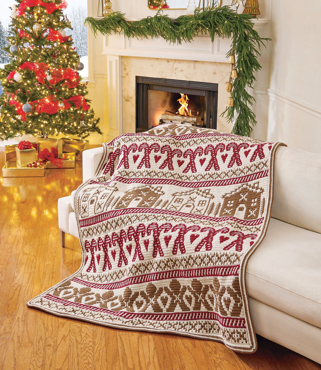 Gingerbread Mosaic Blanket