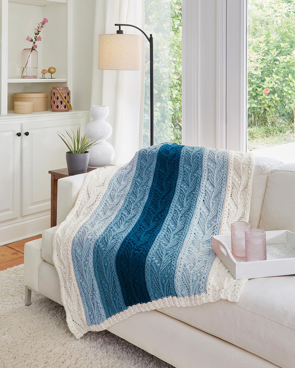 Ribbed Leaves Throw