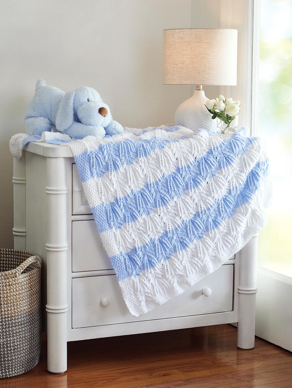 Lacy Stripes Baby Blanket