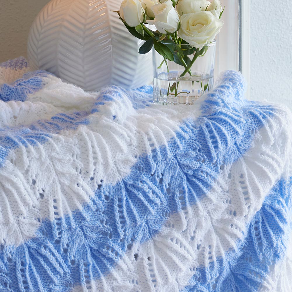 Lacy Stripes Baby Blanket