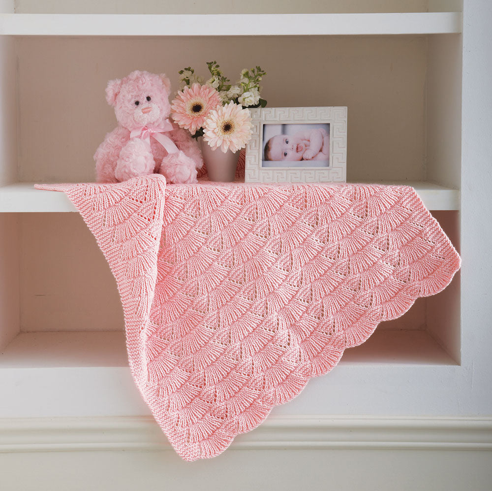 Ribbed Shells Baby Blanket Pattern