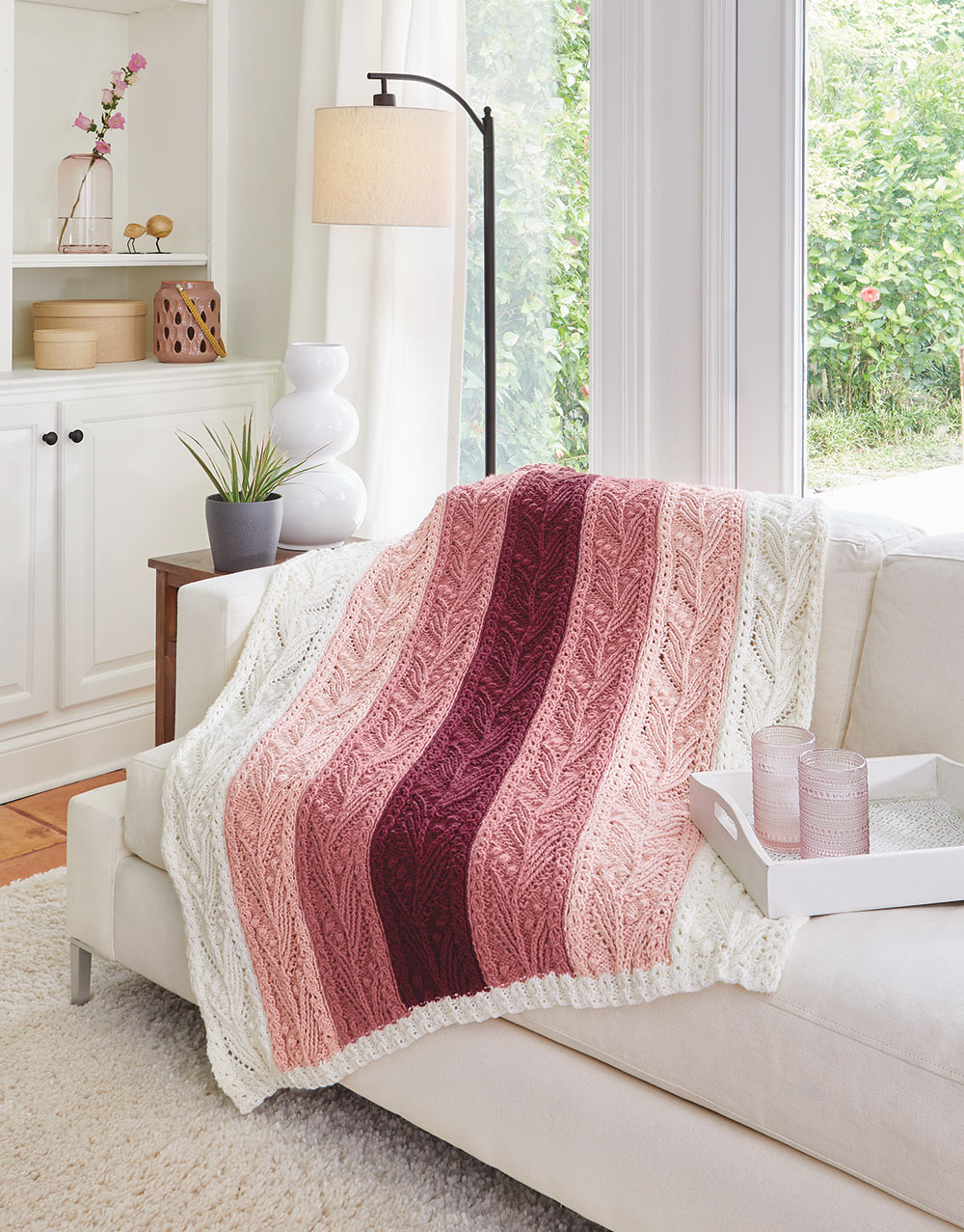 Ribbed Leaves Throw