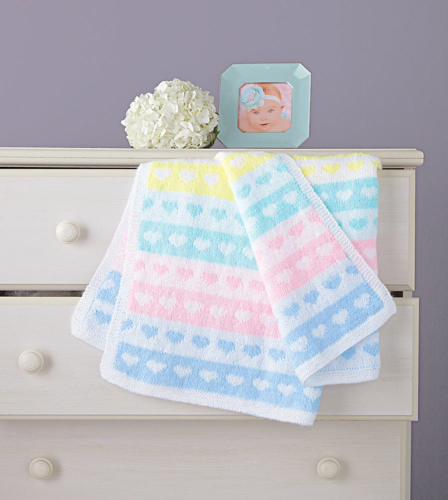Reversible Hearts Blanket
