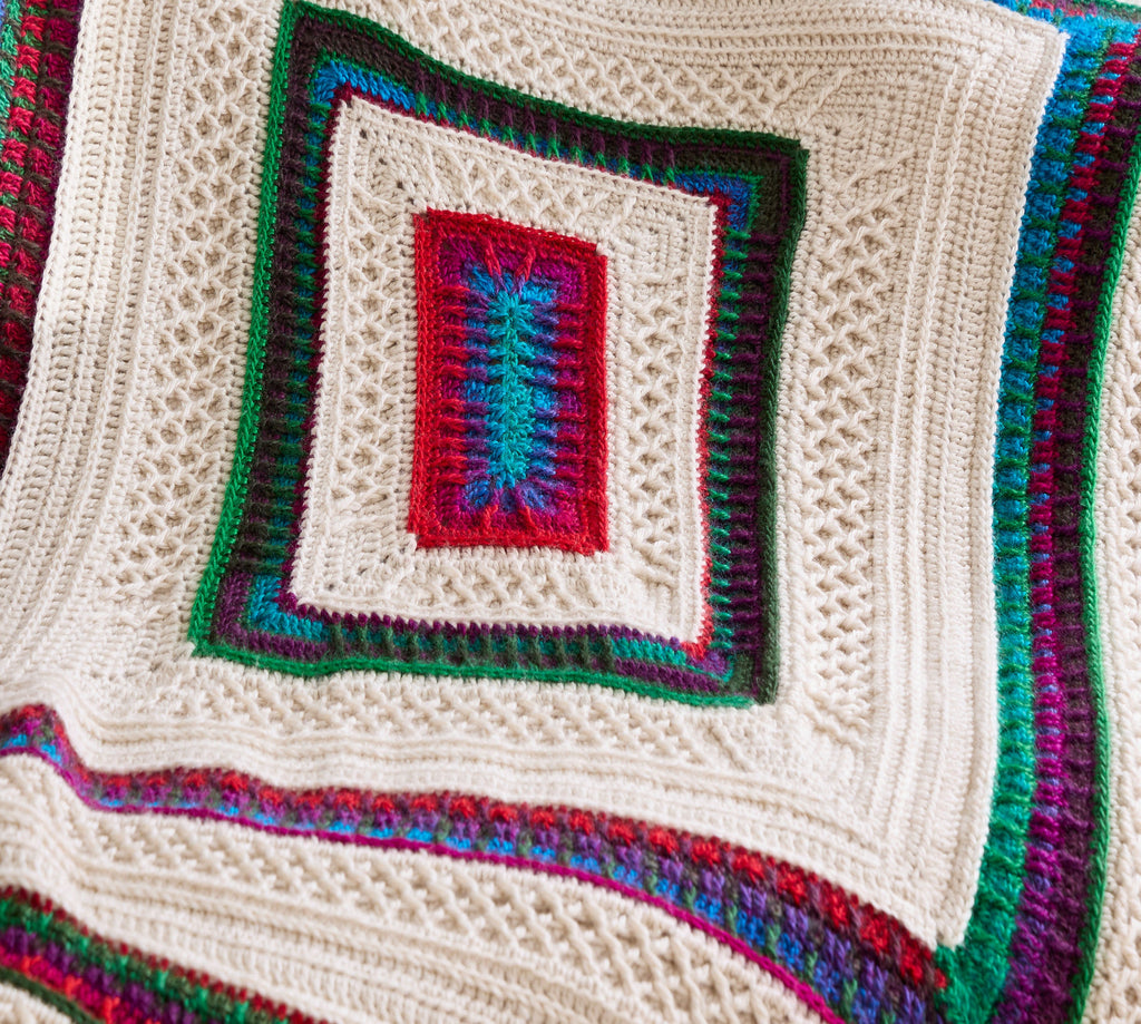 Diamond Lattice Crochet Throw