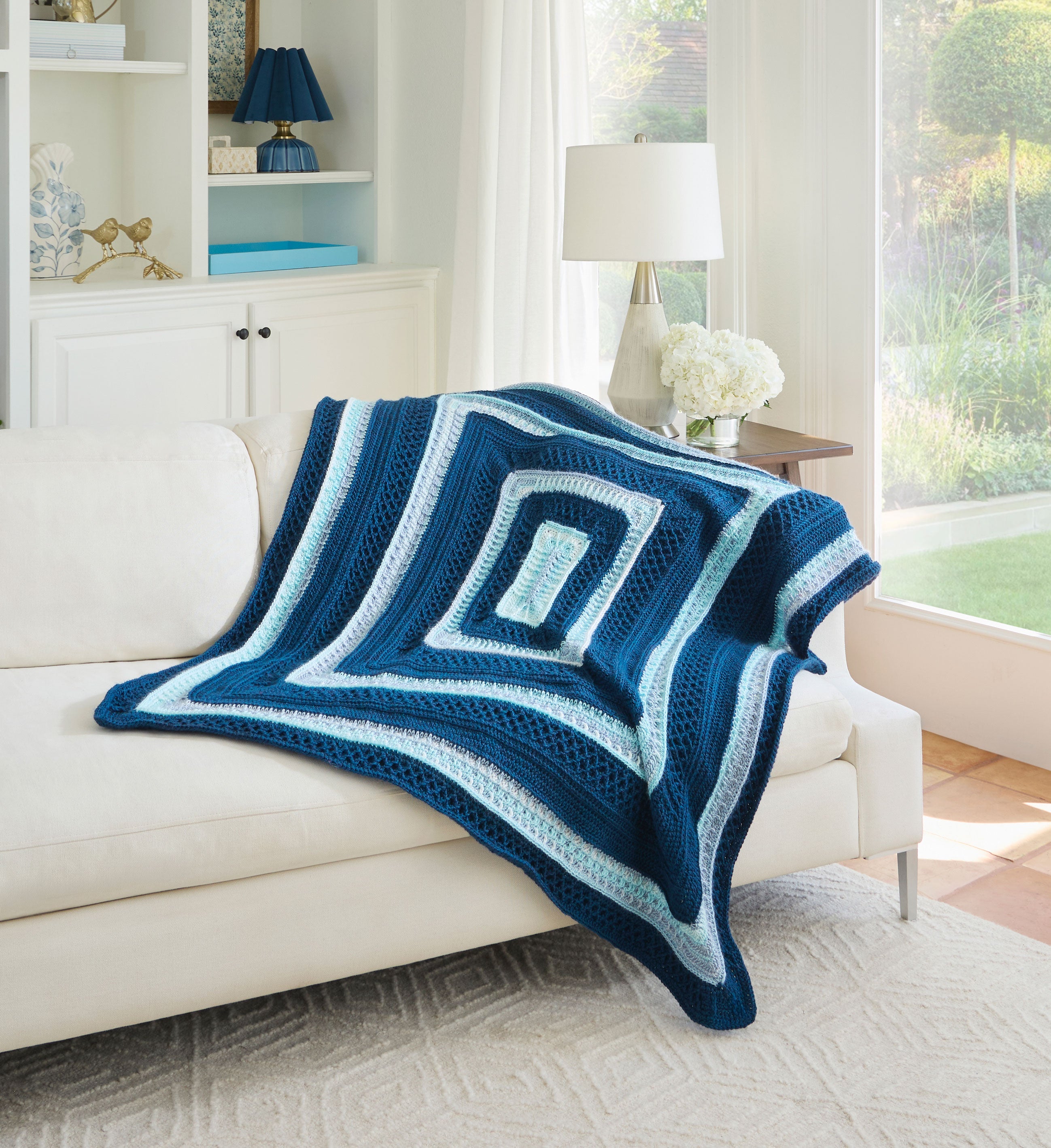 Diamond Lattice Crochet Throw