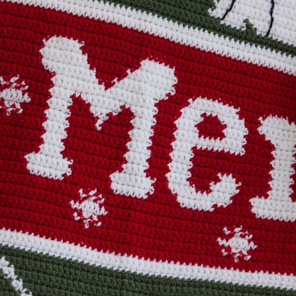 Meowy Christmas Crochet Blanket