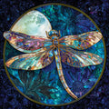 Dragonfly and Full Moon Jigsaw Puzzle