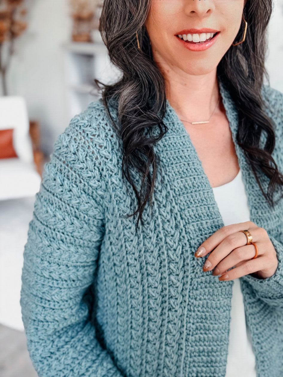 Wheat Stitch Crochet Cardigan