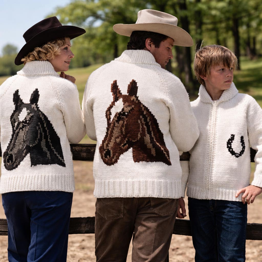 Horse's Head Ladies' or Youth's Cardigan Pattern
